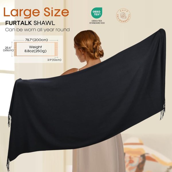 Women's Pashmina Shawls and Wraps for Evening Dress Long Scarf Wedding Bride Bridesmaid Shawl Gifts - Image 5