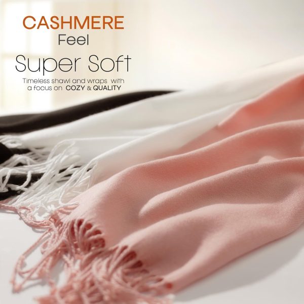 Women's Pashmina Shawls and Wraps for Evening Dress Long Scarf Wedding Bride Bridesmaid Shawl Gifts - Image 6