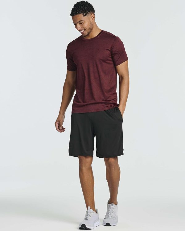 5 Pack: Men’s Short Sleeve Dry Fit Active Crew Neck T Shirt - Athletic Running Gym Workout Tee Tops - Image 6